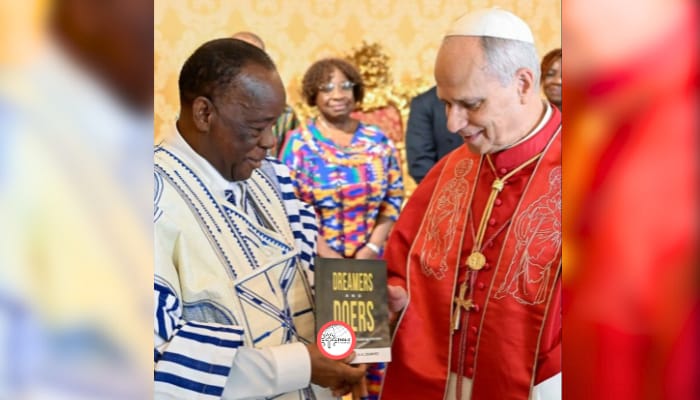 Pope Leo XIV receives book by Ghanaian seminarian
