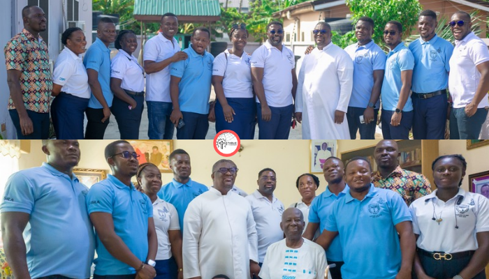 Accra COSRA leadership visits founder Monsignor Jonathan Ankrah