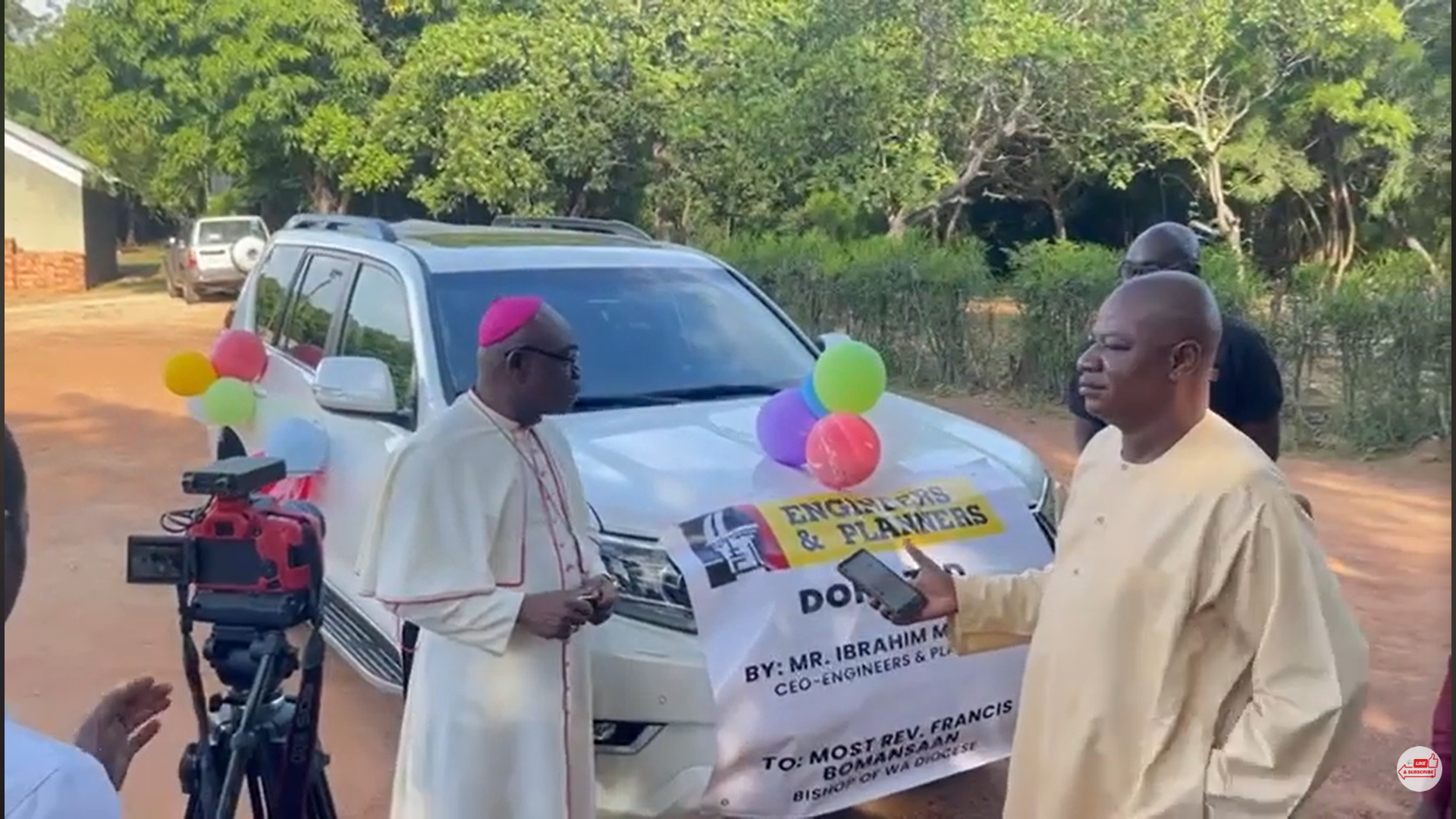 “I am short of Words” – Bishop of Wa stunned by brand-new Toyota Land Cruiser gift from Ibrahim Mahama